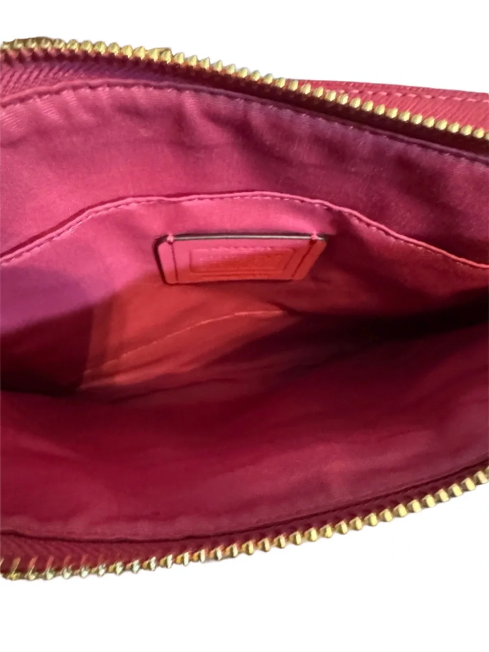 Coach Leather Rowan File Crossbody Bag with Gold Hardware in Strawberry Haze